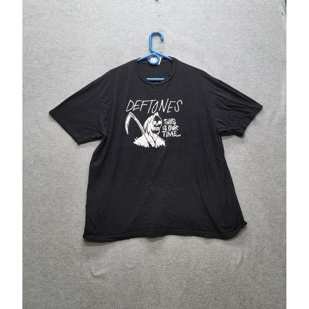 Deftones Men Shirt 2XL Black This‎ Is Our Time Grim Reaper Band Tee